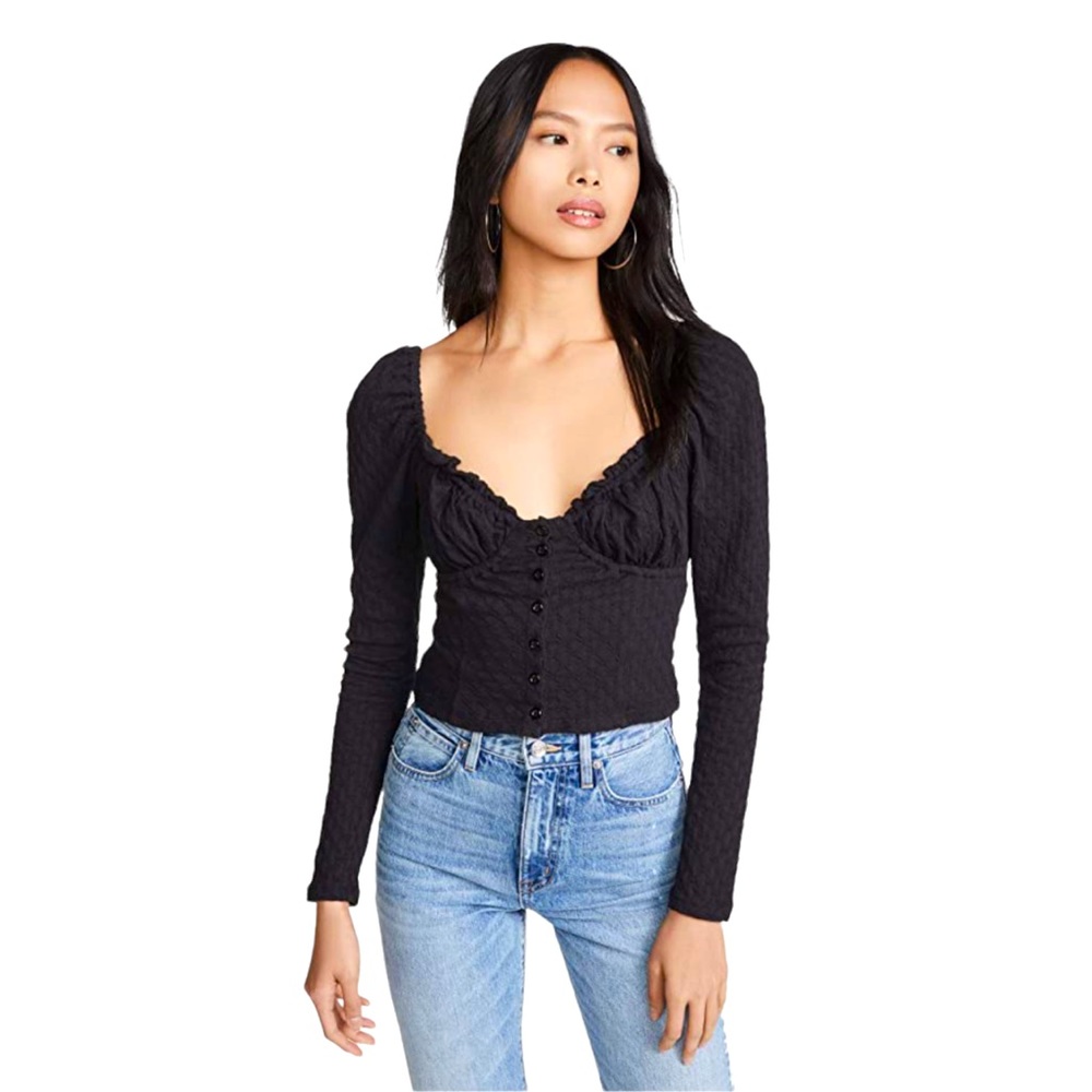 NWT Free People Ladybug Long Sleeve🌚